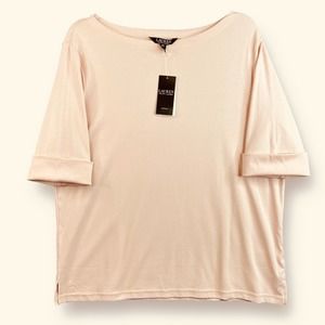 Lauren Ralph Lauren Womens Blouse Boat Neck Size 2XL